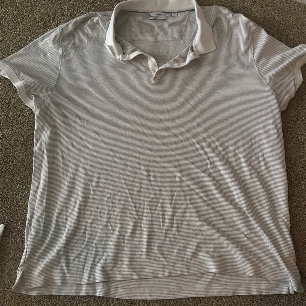 Calvin Klein striped collared shirt
